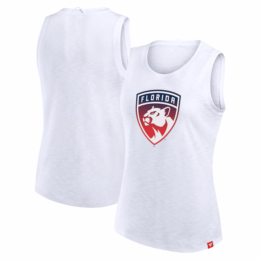 Women's Florida Panthers Fanatics White Slub Tank Top