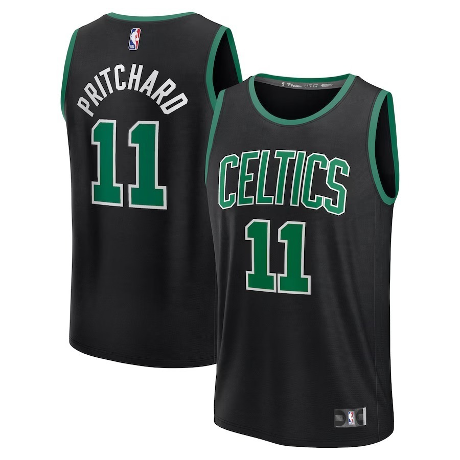 Men's Boston Celtics Payton Pritchard Fanatics Black Fast Break Replica Player Jersey - Statement Edition
