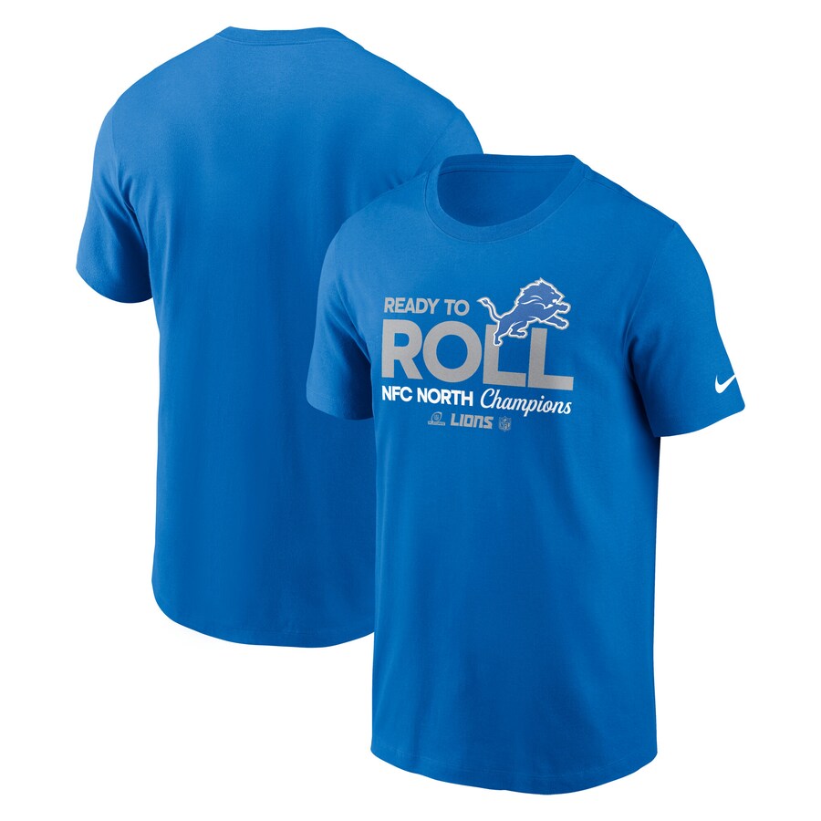 Men's Detroit Lions Nike Blue 2024 NFC North Division Champions Locker Room Trophy Collection T-Shirt