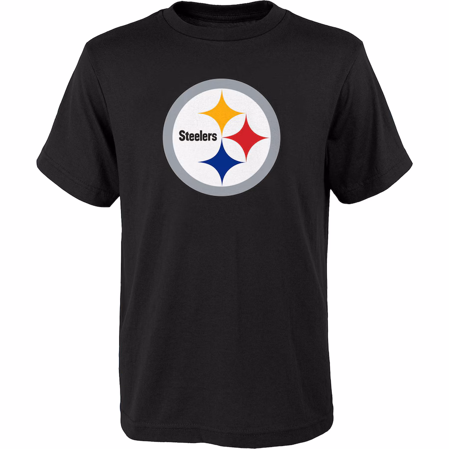 Youth Pittsburgh Steelers Black Primary Logo T-Shirt