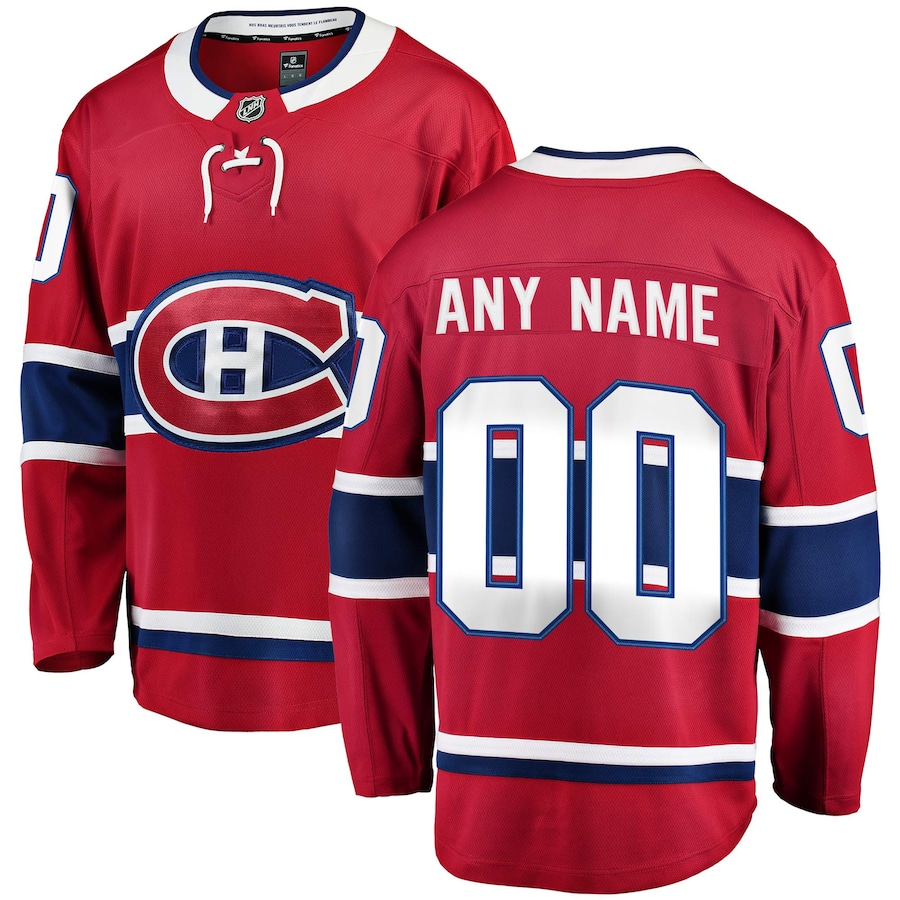 Men's Montreal Canadiens Fanatics Red Home Breakaway Custom Jersey