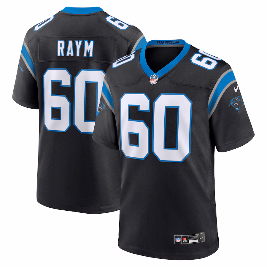 Men's Carolina Panthers Andrew Raym Nike Black Game Jersey
