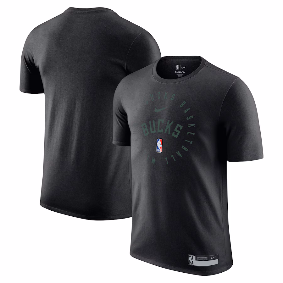 Men's Milwaukee Bucks Nike Black 2024/25 Legend On-Court Practice Performance T-Shirt