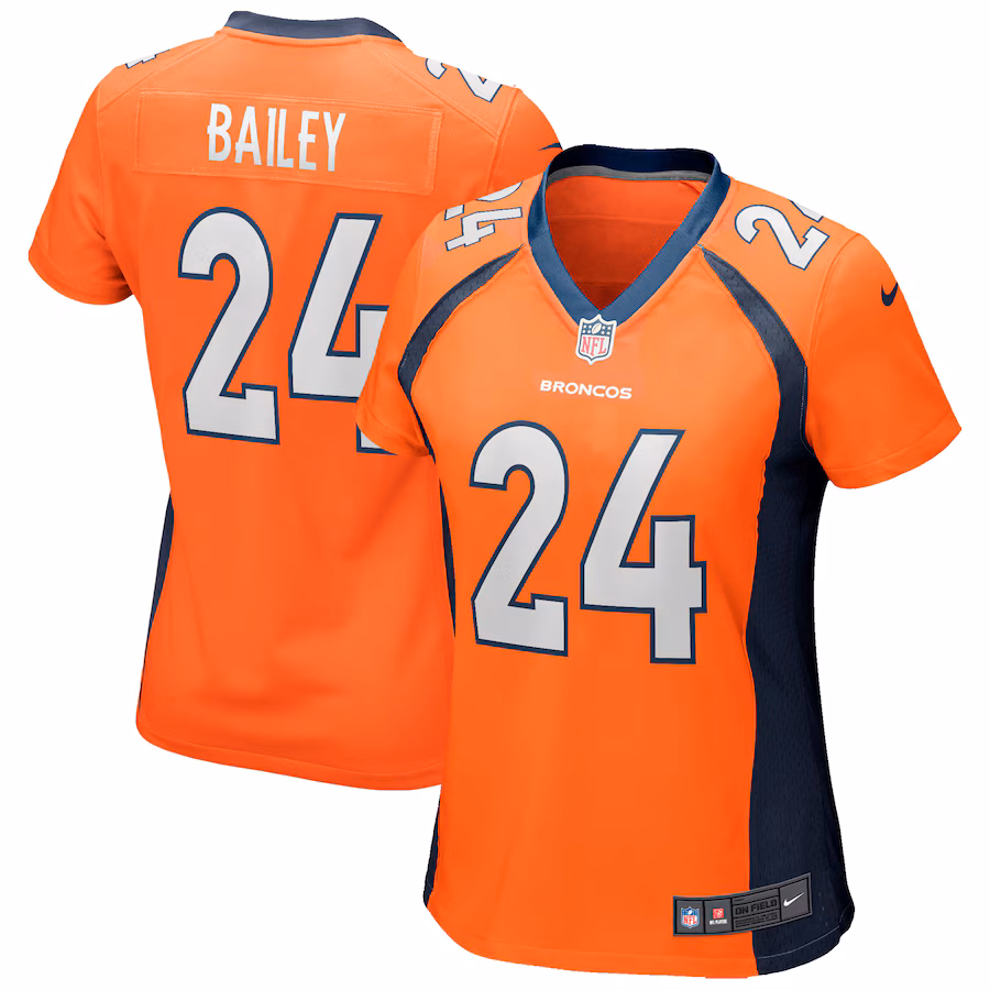Women's Denver Broncos Champ Bailey Nike Orange Game Retired Player Jersey