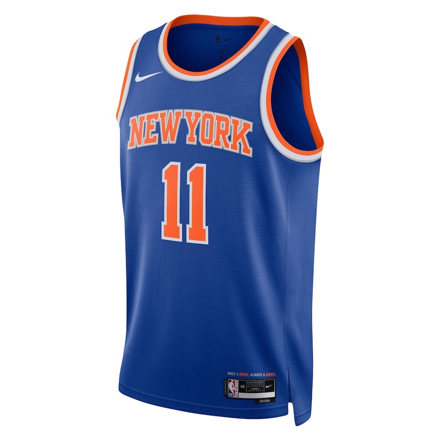 Unisex New York Knicks Jalen Brunson Nike Blue Swingman Jersey - Icon Edition