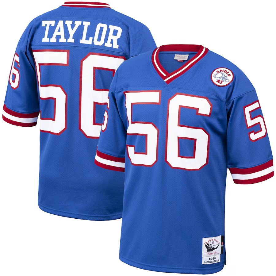 Men's New York Giants 1986 Lawrence Taylor Mitchell & Ness Royal Authentic Throwback Retired Player Jersey