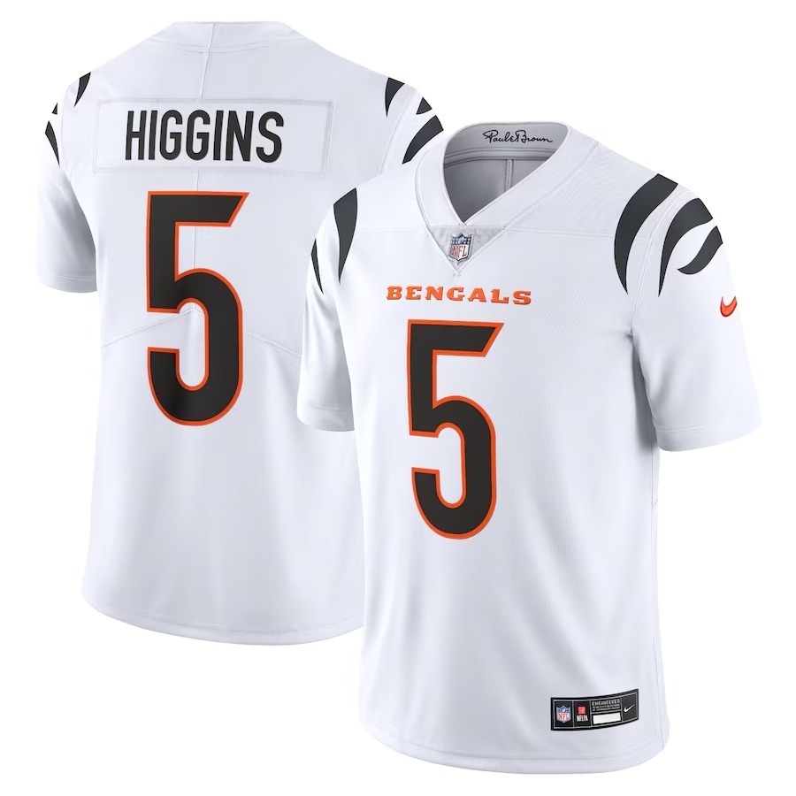 Men's Cincinnati Bengals Tee Higgins Nike White  Vapor Untouchable Limited Jersey