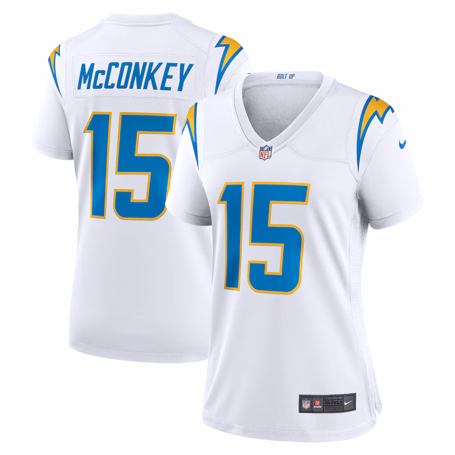 Women's Los Angeles Chargers Ladd McConkey Nike  White Game Jersey
