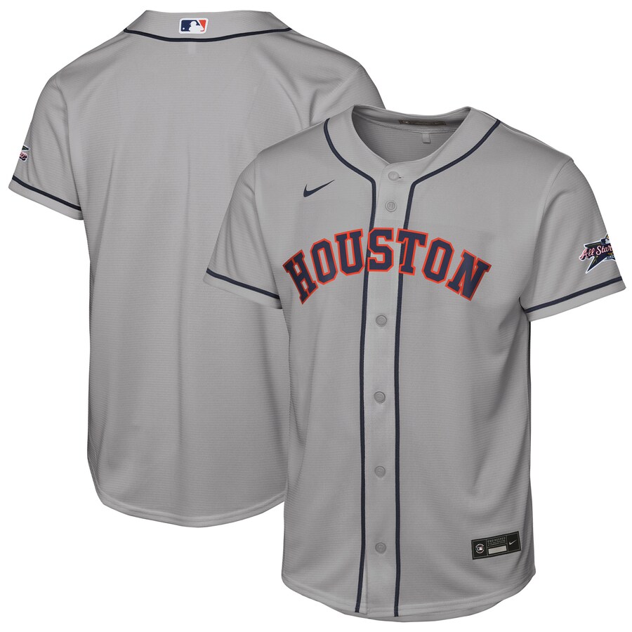 Youth Houston Astros Nike Gray 2025 MLB All-Star Game Road Replica Jersey