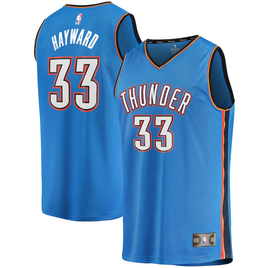 Youth Oklahoma City Thunder Gordon Hayward Fanatics Blue Fast Break Player Jersey - Icon Edition