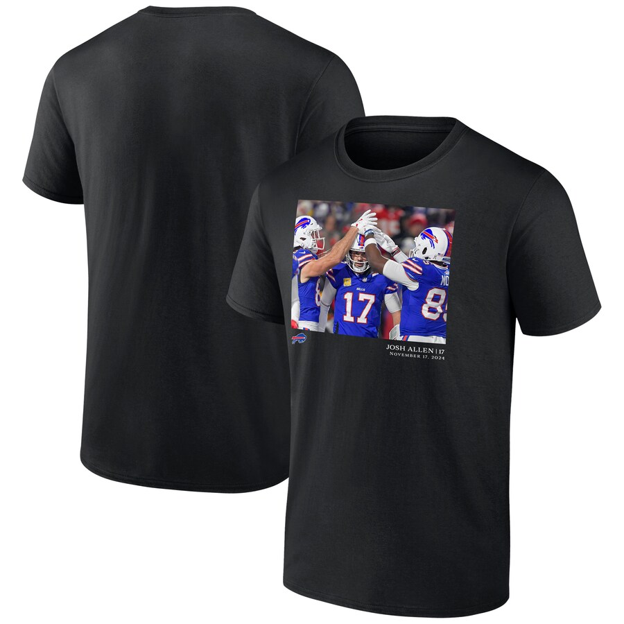 Men's Buffalo Bills Josh Allen Black NFL Flash Features Week 11 T-Shirt