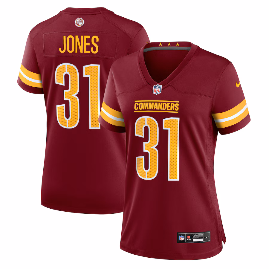 Women's Washington Commanders Jonathan Jones Nike Burgundy Team Game Jersey