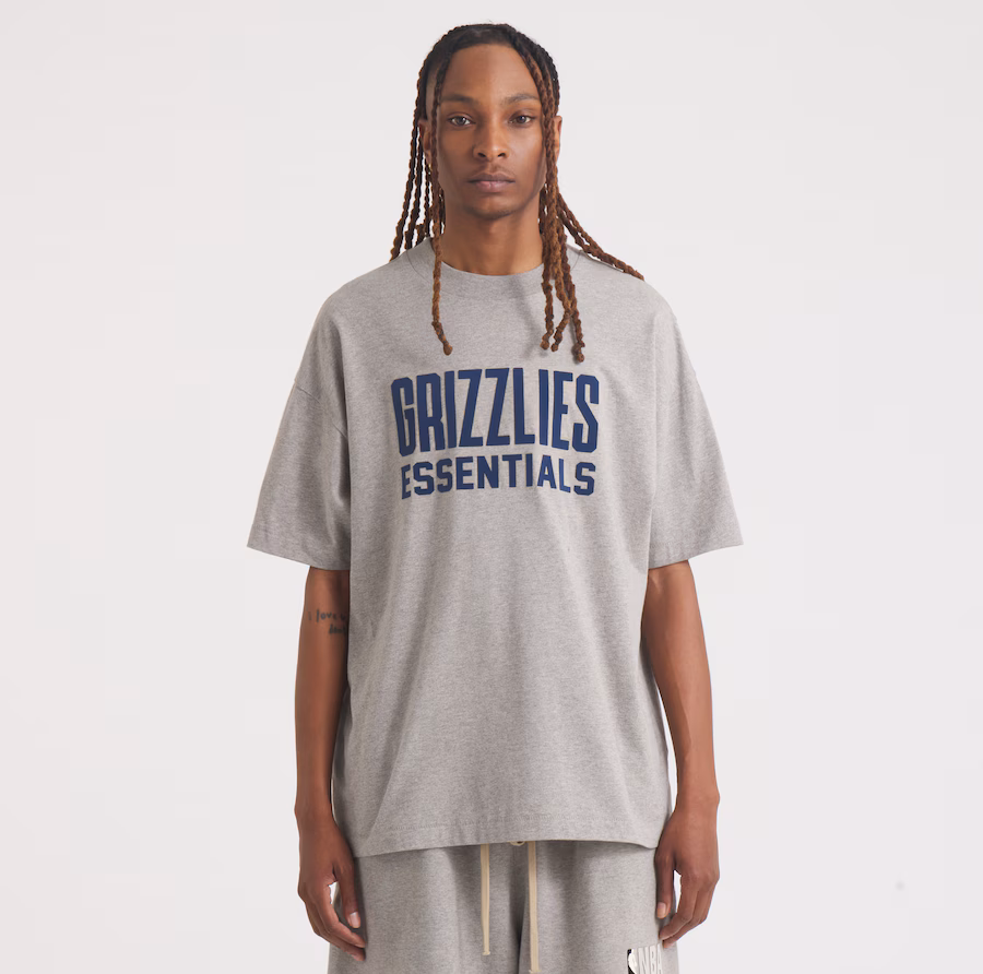 Unisex Memphis Grizzlies Fear of God Gray NBA x ESSENTIALS T-Shirt