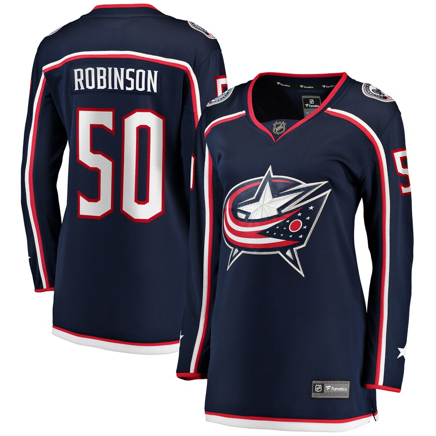 Women's Columbus Blue Jackets Eric Robinson Fanatics Branded Navy Home Breakaway Player Jersey
