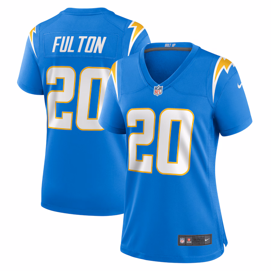 Women's Los Angeles Chargers Kristian Fulton Nike  Powder Blue Team Game Jersey