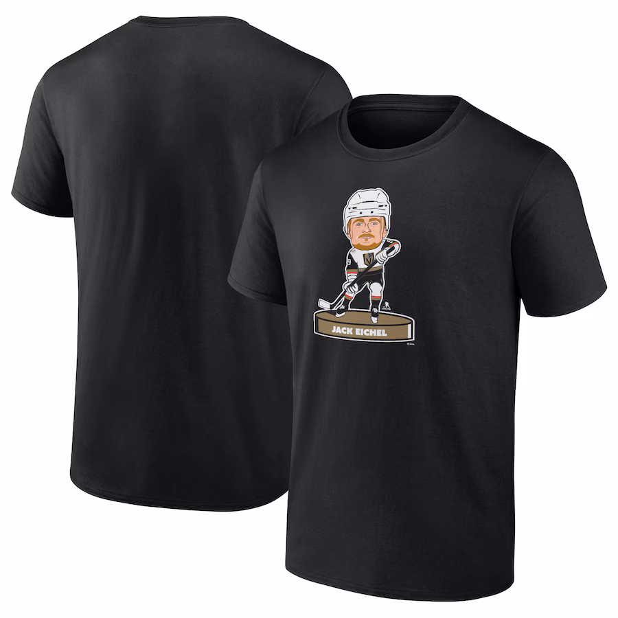 Men's Vegas Golden Knights Jack Eichel Fanatics Black Player Bobblehead T-Shirt