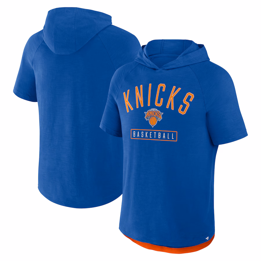 Men's New York Knicks Fanatics Deep Royal Pass Legend Hooded T-Shirt