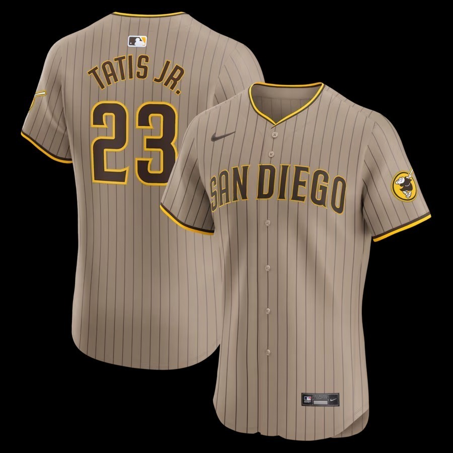 Men's San Diego Padres Fernando Tatis Jr. Nike Sand Alternate Elite Player Jersey