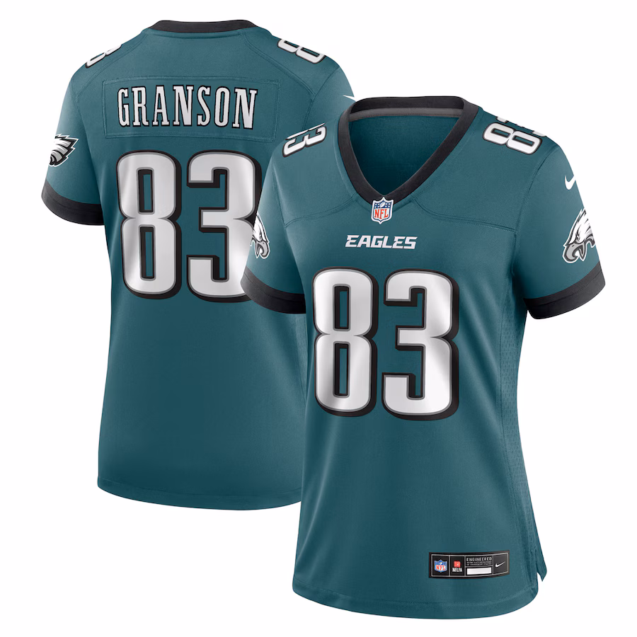 Women's Philadelphia Eagles Kylen Granson Nike Midnight Green Team Game Jersey