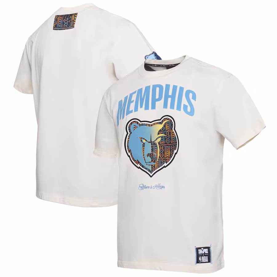 Men's Memphis Grizzlies  NBA x Two Hype Cream Culture & Hoops Collection Premium T-Shirt