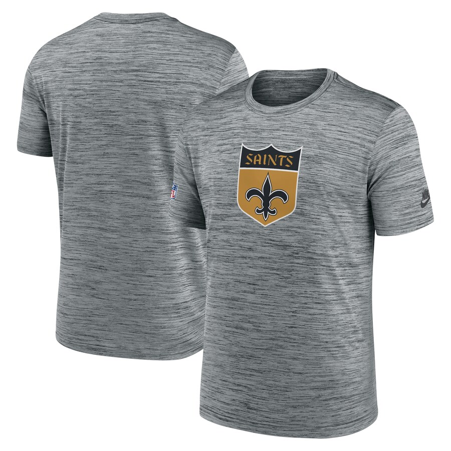 Men's New Orleans Saints Nike Gray Velocity Alternate Logo Performance T-Shirt