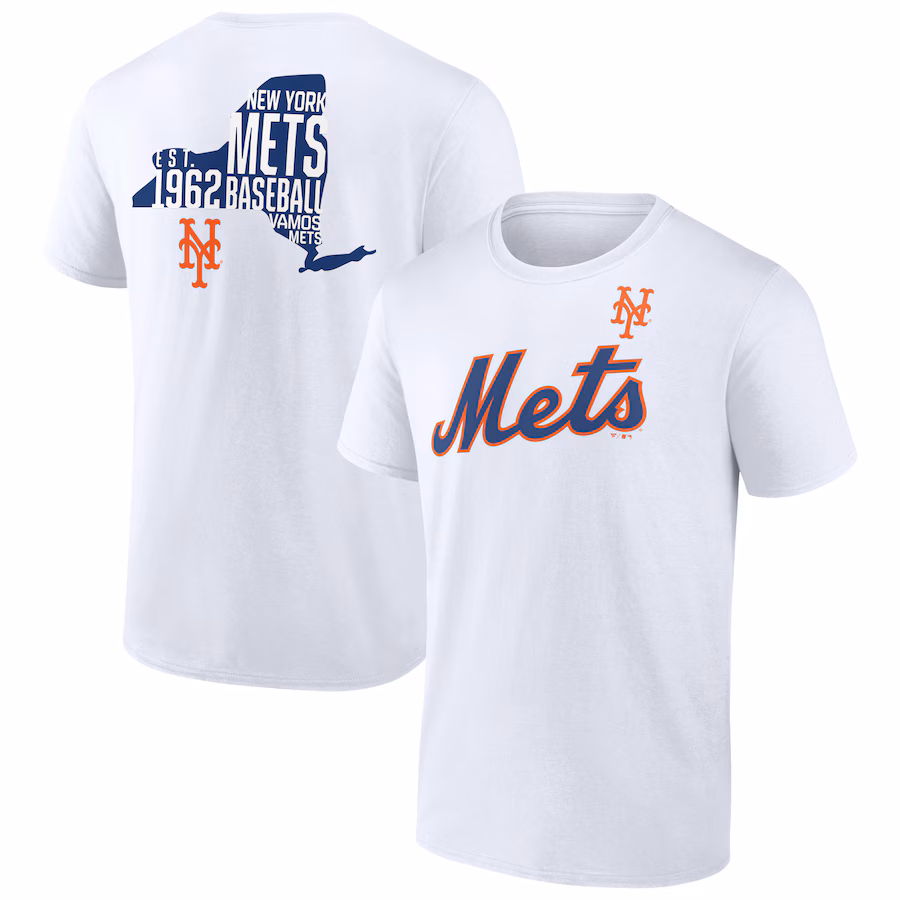 Men's New York Mets White Team Hot Shot T-Shirt