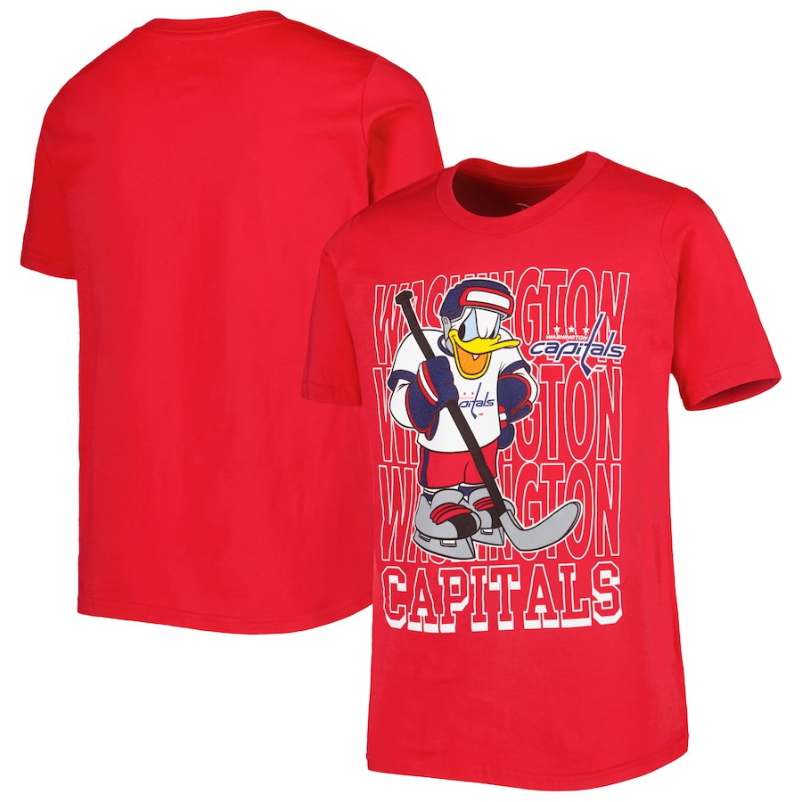 Youth Washington Capitals Red Disney Donald Duck Three-Peat T-Shirt