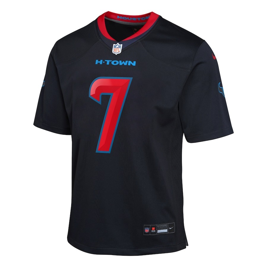 Youth Houston Texans C.J. Stroud Nike Navy 2nd Alternate Game Jersey