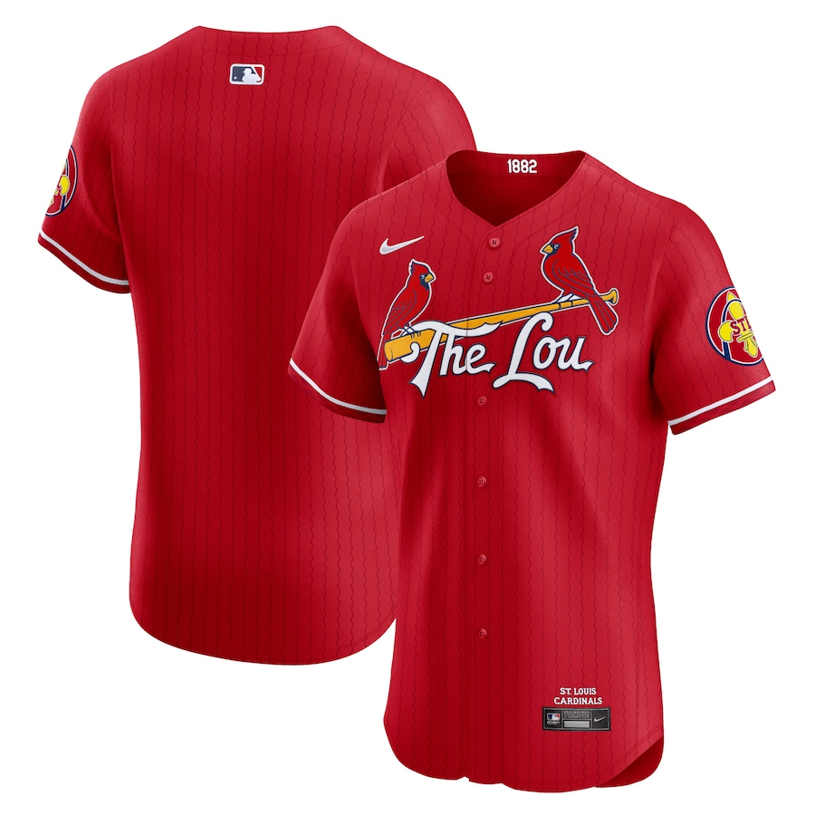 Men's St. Louis Cardinals  Nike Red 2024 City Connect Elite Jersey