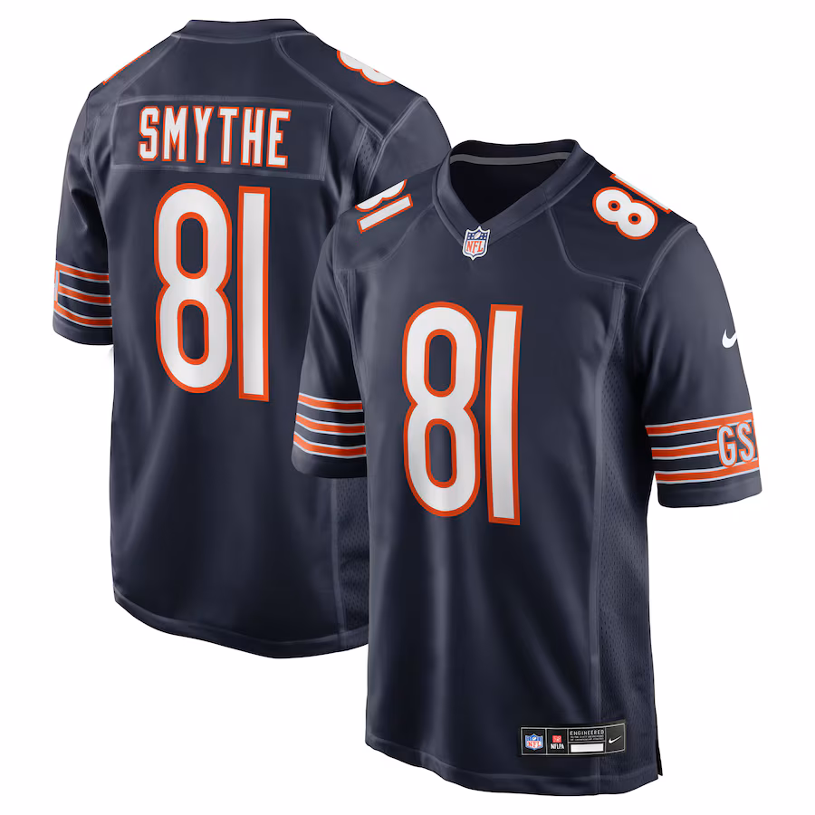 Men's Chicago Bears Durham Smythe Nike Navy Team Game Jersey