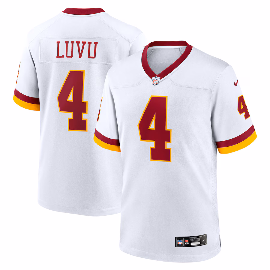 Men's Washington Commanders Frankie Luvu Nike White Game Super Bowl Era Jersey