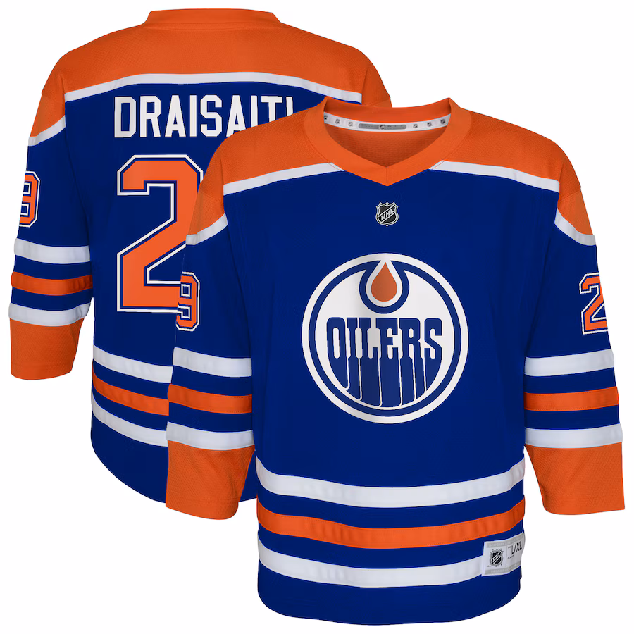 Youth Edmonton Oilers Leon Draisaitl Royal Home Replica Player Jersey