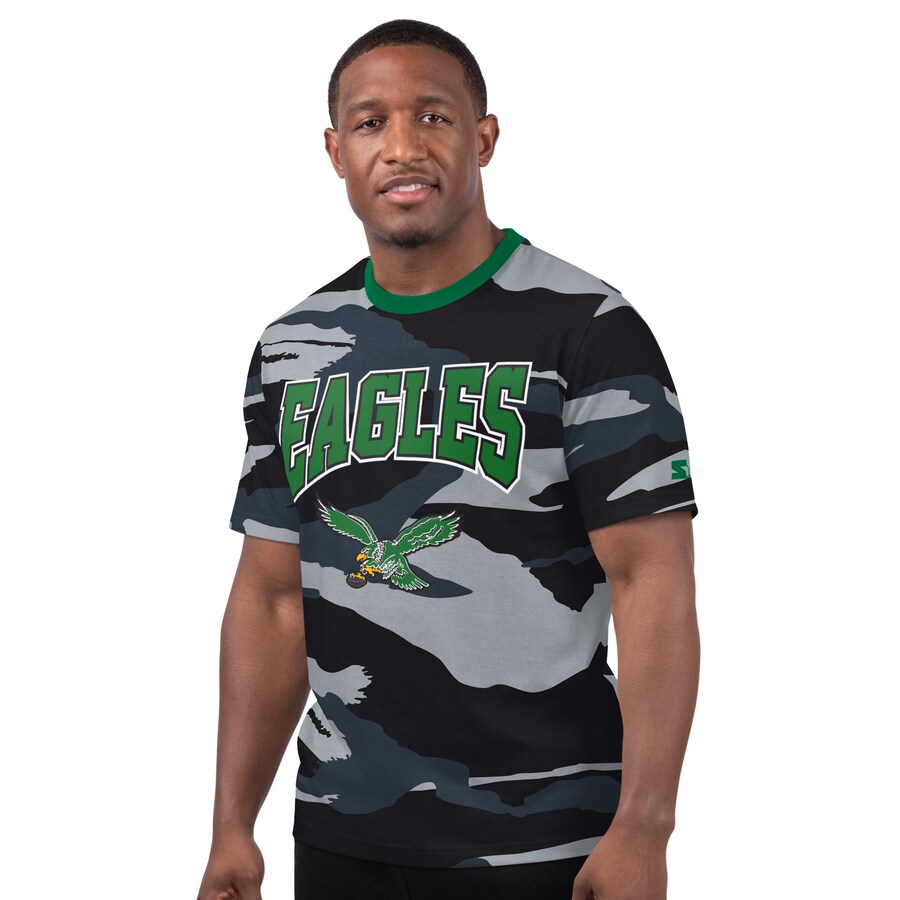Men's Philadelphia Eagles Starter Camo/Gray Thursday Night Gridiron Classics Vintage Logo T-Shirt
