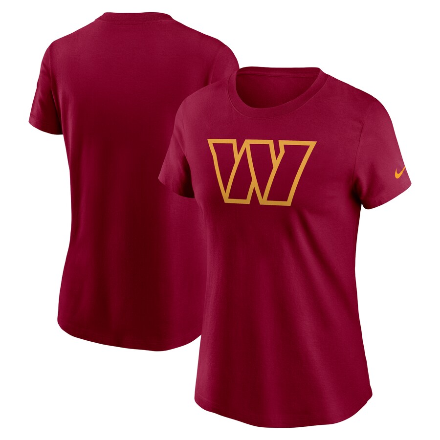 Women's Washington Commanders Nike Burgundy Logo Cotton Essential T-Shirt