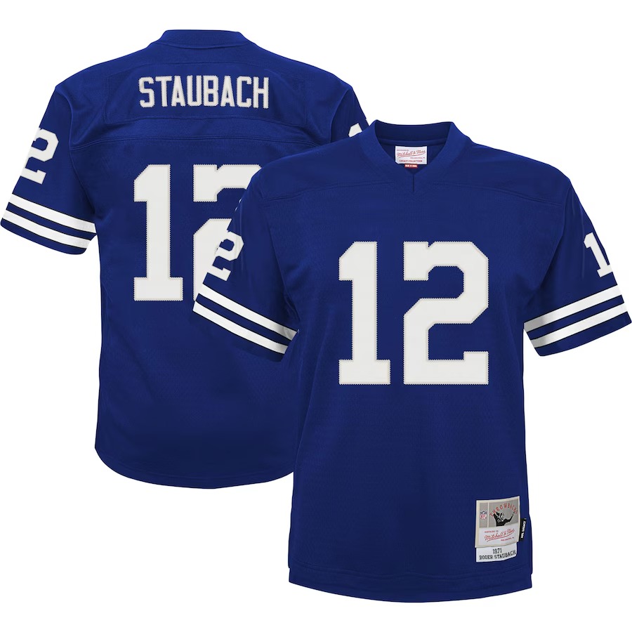 Youth Dallas Cowboys Roger Staubach Mitchell & Ness Navy Retired Player Legacy Jersey
