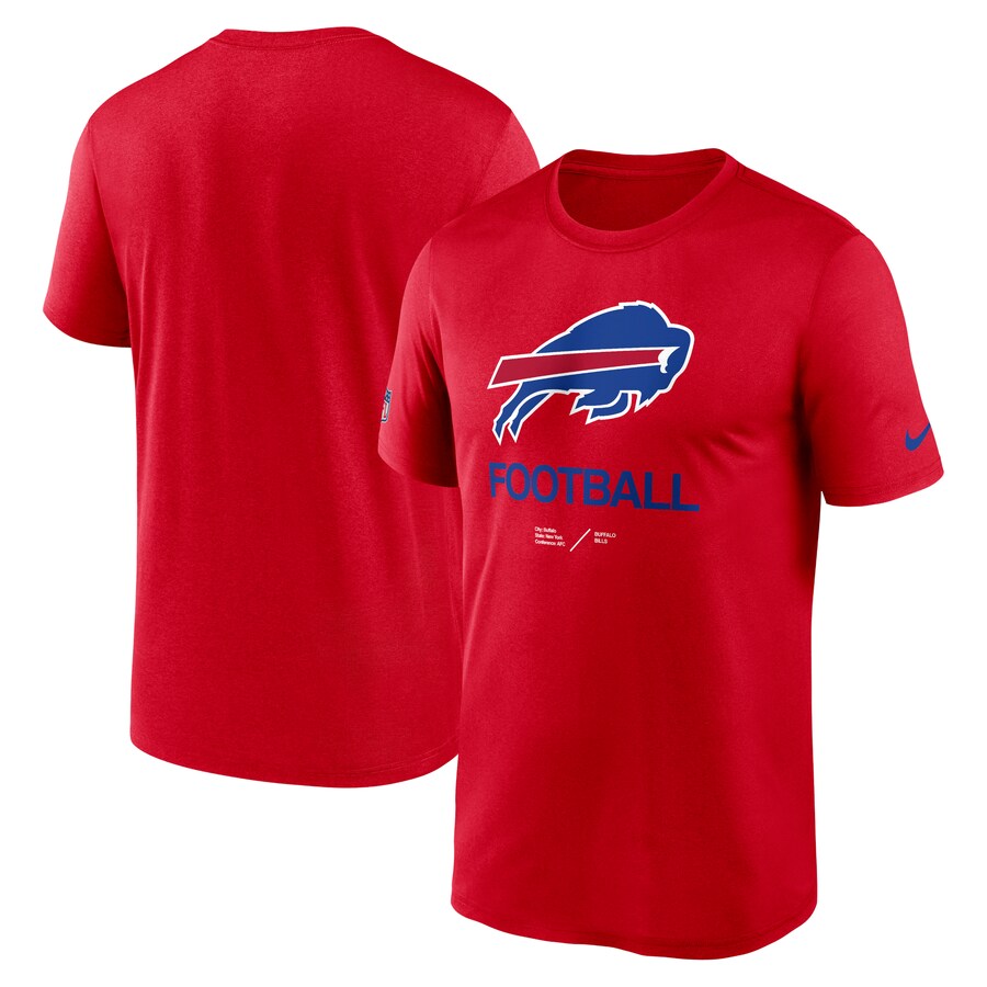 Men's Buffalo Bills Nike Red Sideline Infograph Performance T-Shirt