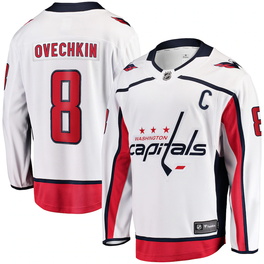Men's Washington Capitals Alexander Ovechkin Fanatics White Away Premier Breakaway Player Jersey