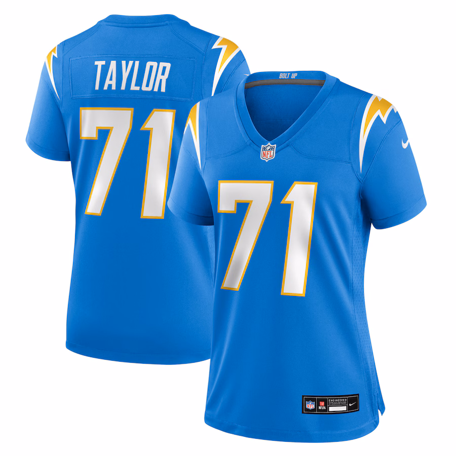 Women's Los Angeles Chargers Branson Taylor Nike Powder Blue Team Game Jersey