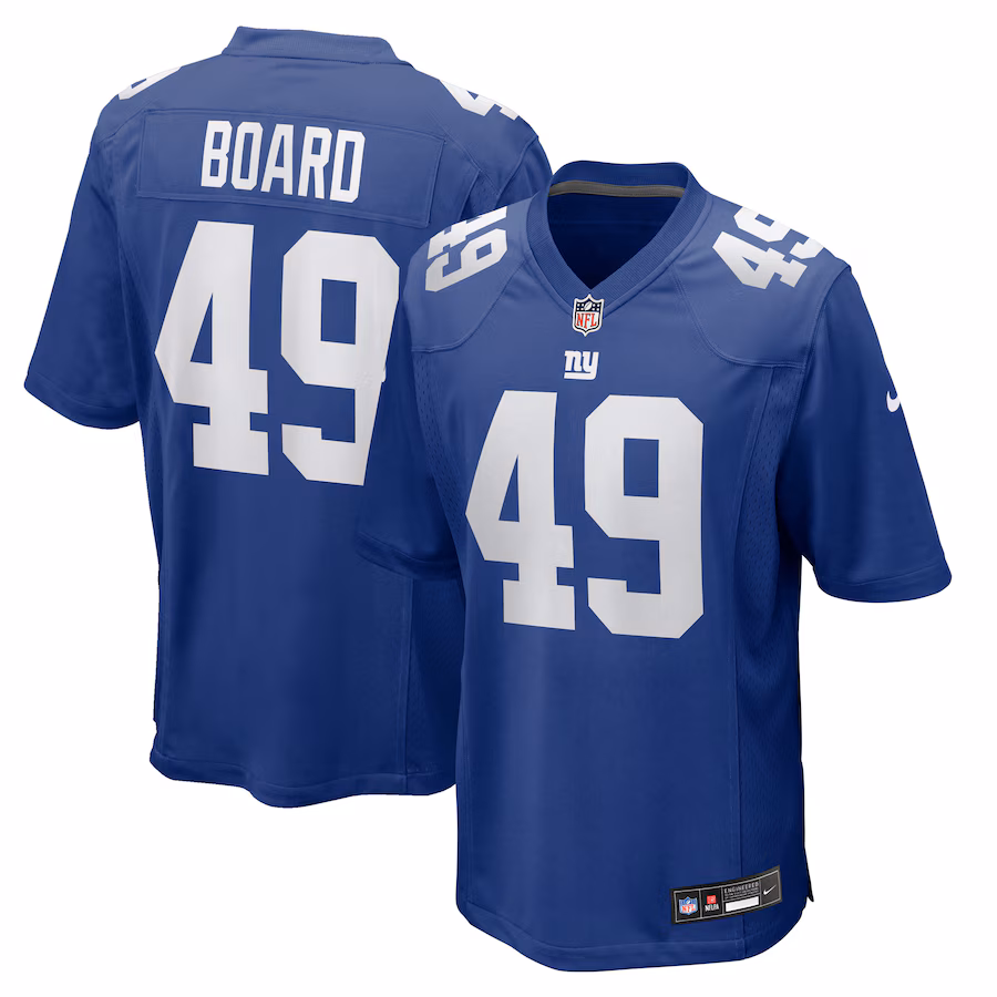 Men's New York Giants Chris Board Nike Royal Team Game Jersey