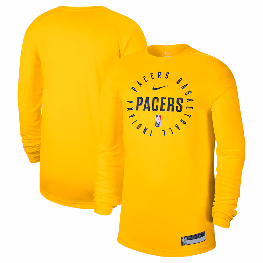 Men's Indiana Pacers Nike Gold 2024/25 Legend On-Court Practice Long Sleeve T-Shirt