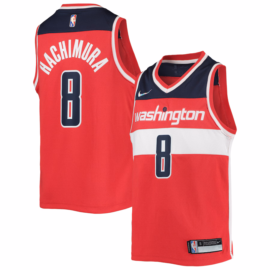 Youth Washington Wizards Rui Hachimura Nike Red 2021/22 Diamond Swingman Jersey - Icon Edition