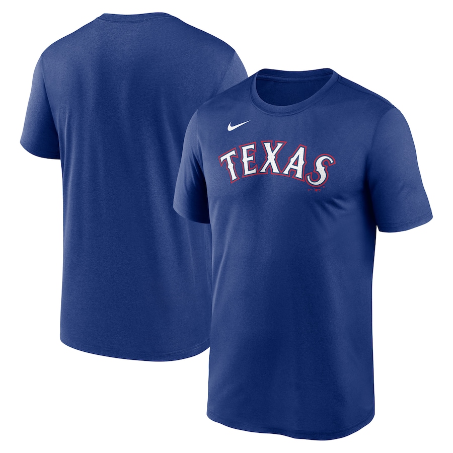 Men's Texas Rangers Nike Royal Legend Fuse Wordmark T-Shirt