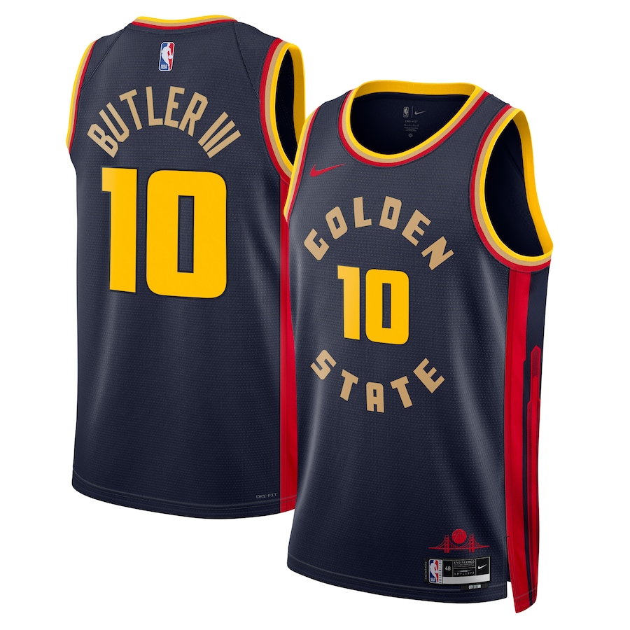 Unisex Golden State Warriors Jimmy Butler Nike Navy Swingman Jersey - City Edition