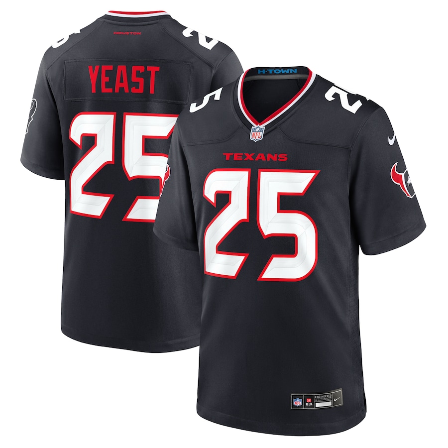 Men's Houston Texans Russ Yeast Nike Navy Team Game Jersey