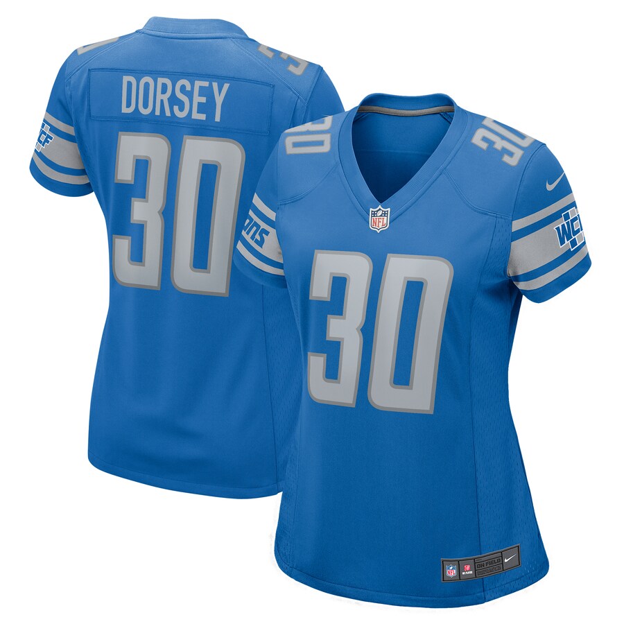 Women's Detroit Lions Khalil Dorsey Nike  Blue  Game Jersey