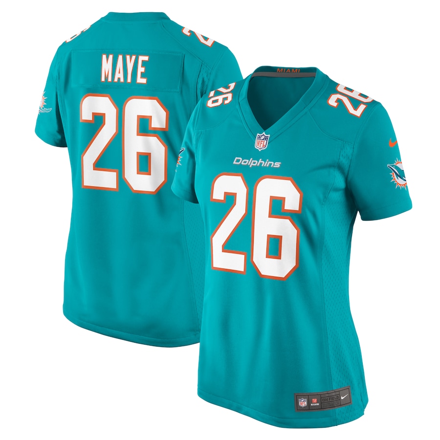 Women's Miami Dolphins Marcus Maye Nike Aqua Game Jersey