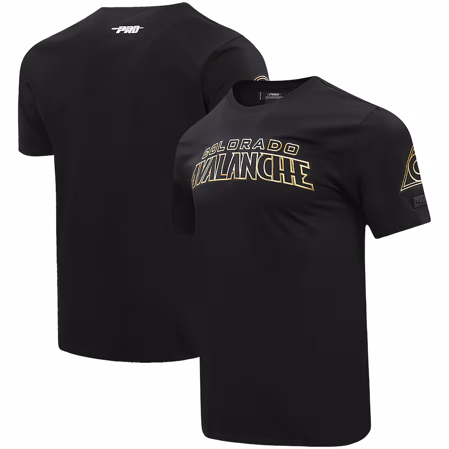 Men's Colorado Avalanche Pro Standard Black Wordmark T-Shirt