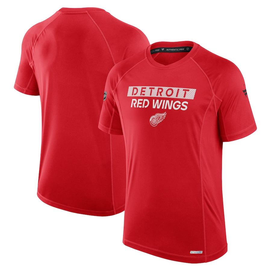 Men's Detroit Red Wings Fanatics Red Authentic Pro Rink Tech T-Shirt