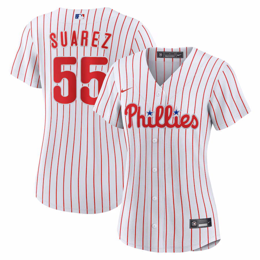 Women's Philadelphia Phillies Ranger Suarez Nike White Home Replica Jersey