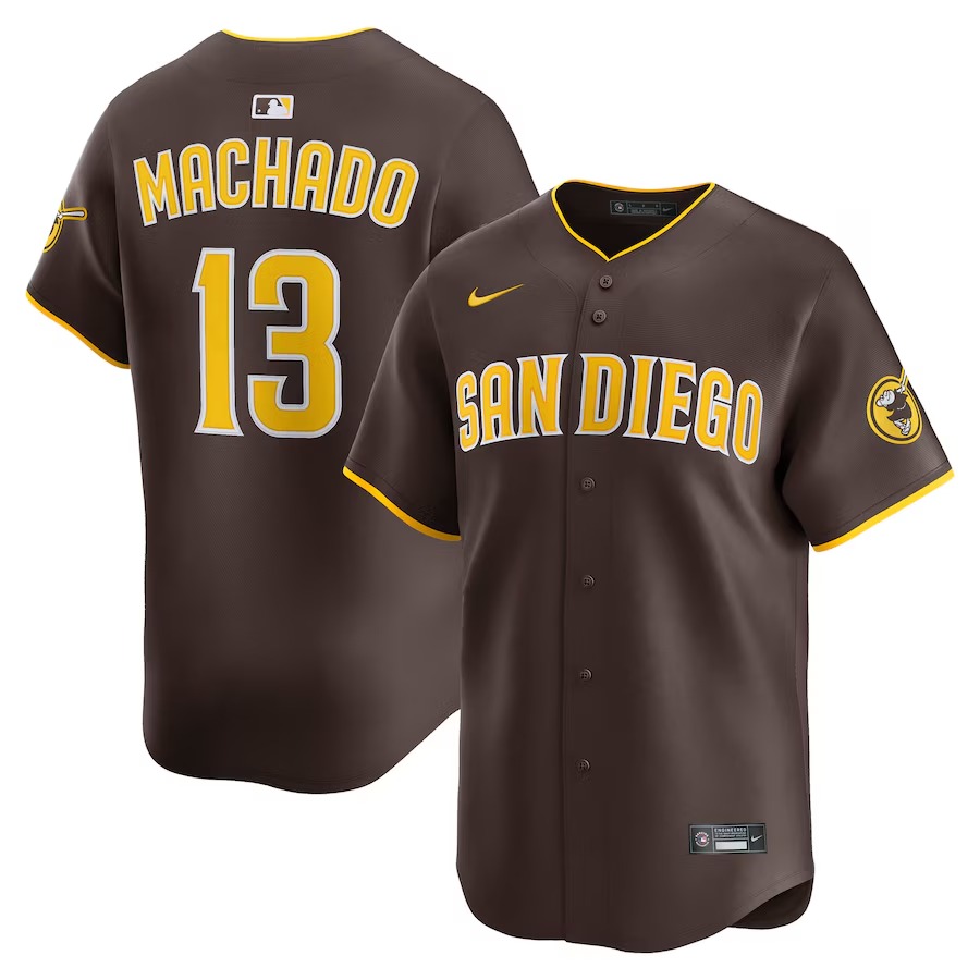 Men's San Diego Padres Manny Machado Nike Brown Alternate Limited Player Jersey